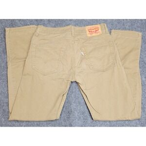 Levis 502 Jeans Womens 29x30 Brown Flat Front Mid Rise Skinny Leg White Tab